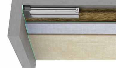 Каркасная система для шумоизоляции потолка из тонкий материалов